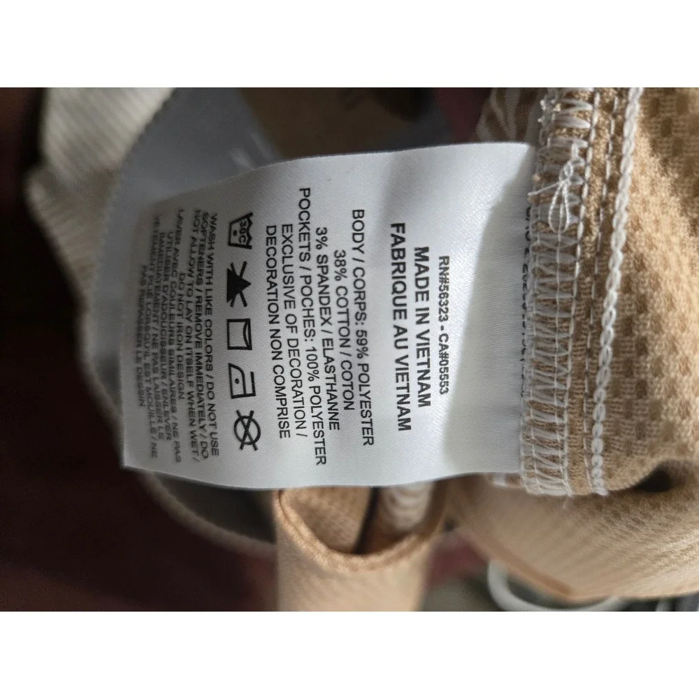 Nike Golf Seersucker Shorts Mens 36 Tan White FQ2091-200 New with Tags Striped